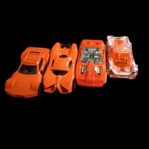 Vibrant Orange Construction Vehicle Toy Set